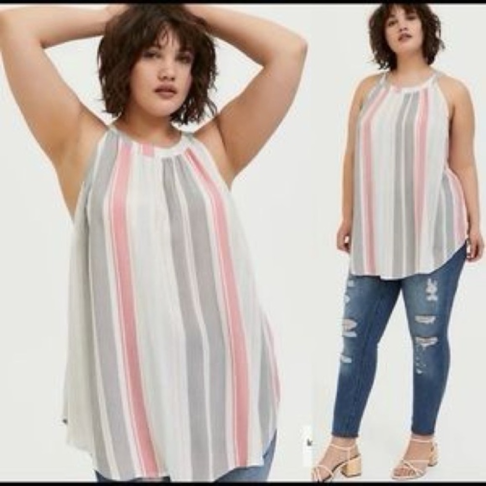 Torrid Multicolor Striped Tank Top